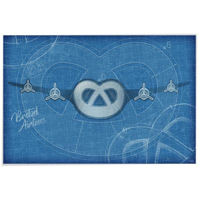 Affiche - Bretzel Airlines Blason - Design