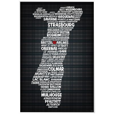 Affiche - Carte Alsace