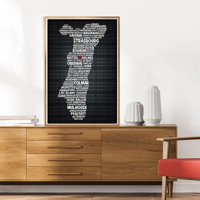 Affiche - Carte Alsace