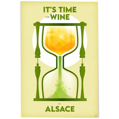 Affiche - Sablier Vins d'Alsace
