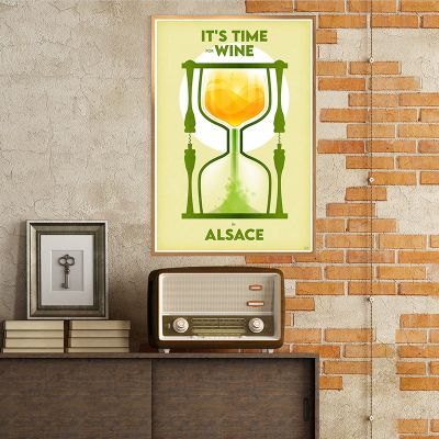 Affiche - Sablier Vins d'Alsace