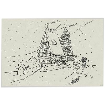 Affiche - Maison Hiver-Artline