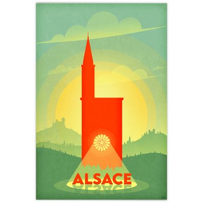 Affiche - Alsace - Cathédrale de Strasbourg