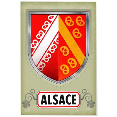 Affiche - Blason Bretzel Alsace