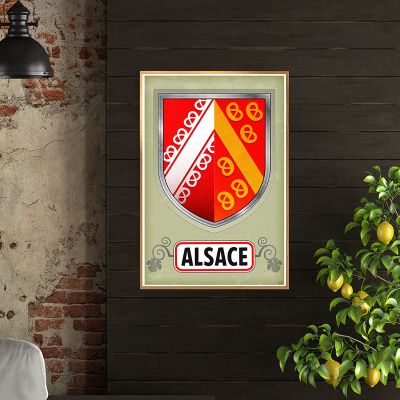 Affiche - Blason Bretzel Alsace