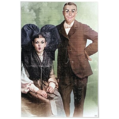 Affiche - Couple Alsaciens Colorisé Vintage
