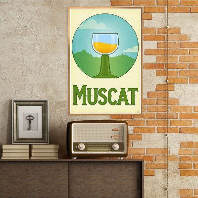 Affiche - Muscat - Verre Vintage