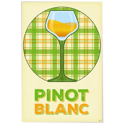 Affiche - Pinot Blanc - Verre Vintage