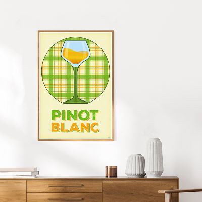 Affiche - Pinot Blanc - Verre Vintage