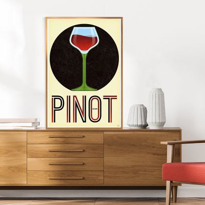 Affiche - Pinot Noir - Verre Vintage