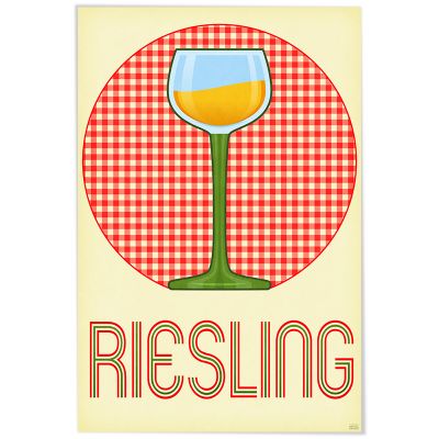 Affiche - Riesling - Verre Vintage