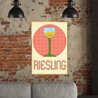 Affiche - Riesling - Verre Vintage