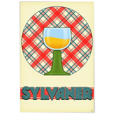 Affiche - Sylvaner - Verre Vintage