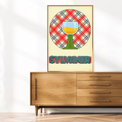 Affiche - Sylvaner - Verre Vintage