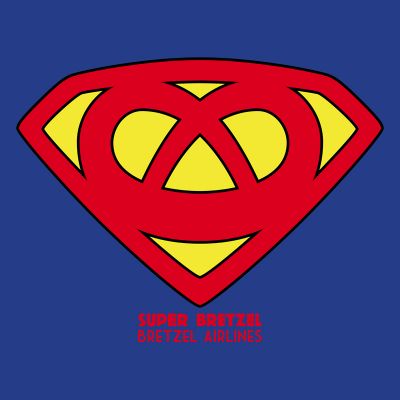 T-shirt enfant - SUPER BRETZEL - bleu royal
