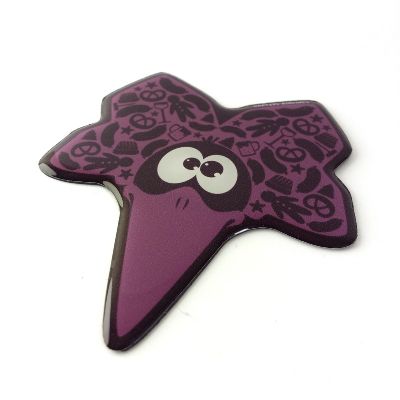 Magnet - CIGOGNE POCHOIR ALSACIEN - prune