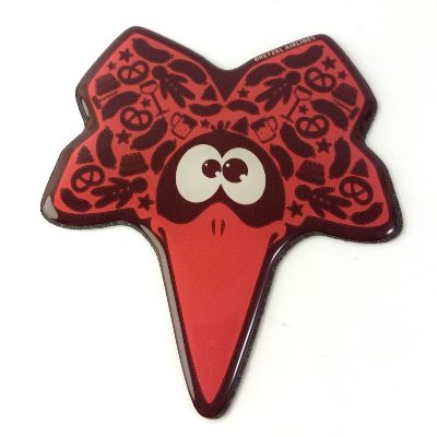 Magnet - CIGOGNE POCHOIR ALSACIEN - rouge