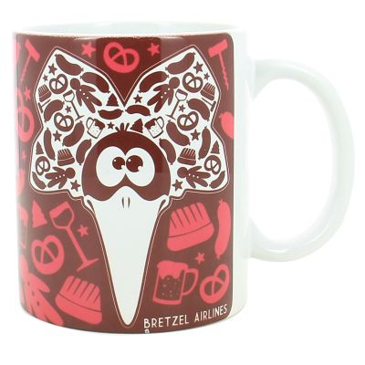 MUG - CIGOGNE POCHOIR ALSACIEN - ROUGE