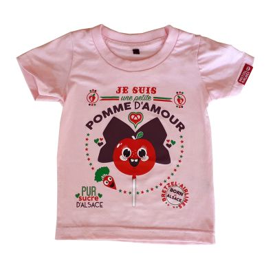 T-shirt enfant - POMME AMOUR - rose
