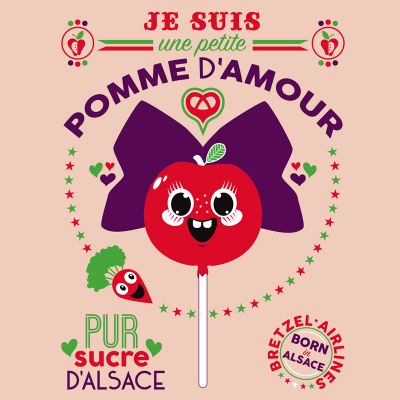 T-shirt enfant - POMME AMOUR - rose