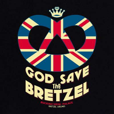 T-shirt enfant - GOD SAVE BRETZEL - noir