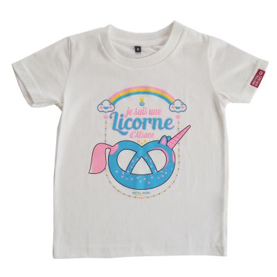 T-shirt enfant - ALSACE LICORNE - blanc ecru