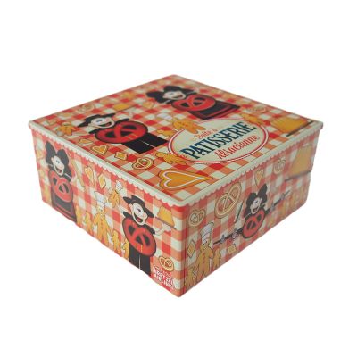 BOITE CARREE (20 x 9cm) - PATISSERIE VICHY ROUGE
