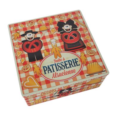 BOITE CARREE (20 x 9cm) - PATISSERIE VICHY ROUGE