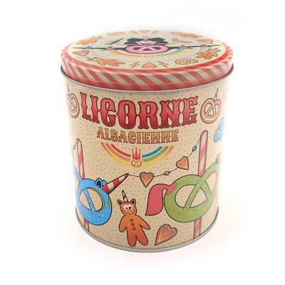BOITE RONDE (13 x 14cm) - ALSACE LICORNE