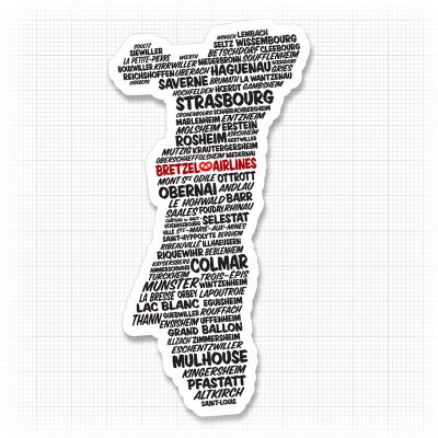 Autocollant - CARTE ALSACE