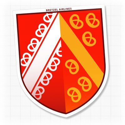 Autocollant - BLASON ALSACE BRETZEL