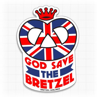 Autocollant - GOD SAVE BRETZEL