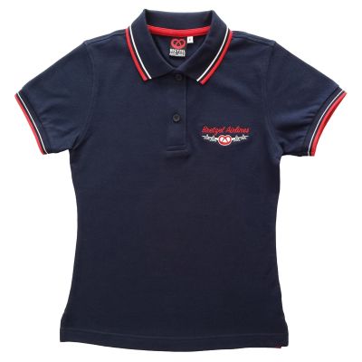 POLO Brodé Blason - Rayures Col Manche - bleu marine