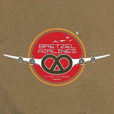 T-shirt - BRETZEL AIRLINES SUNSET - cafe