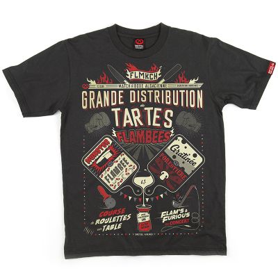 T-shirt - DISTRIBUTION TARTES FLAMBEES - gris anthracite