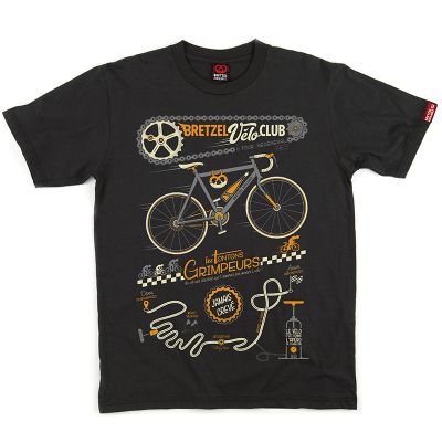 T-shirt - BRETZEL VELO CLUB - gris anthracite