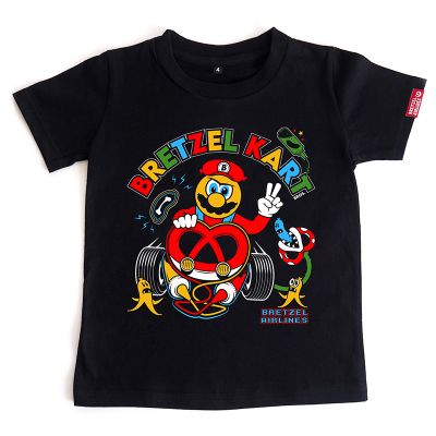 T-shirt enfant - BRETZEL KART - noir