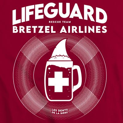 T-shirt cintré - Lifeguard Bretzel - rouge foncé