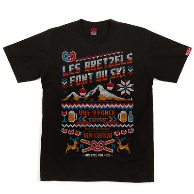 T-shirt - Les Bretzels font du Ski - noir