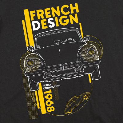 T-shirt - Retro - DS French Design - gris anthracite