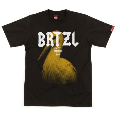 T-shirt - BRTZL Cigogne - noir