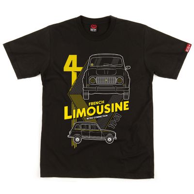 T-shirt - Retro - 4L French Limousine - noir