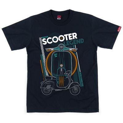 T-shirt - Retro - SCOOTER Vintage Legend - bleu marine