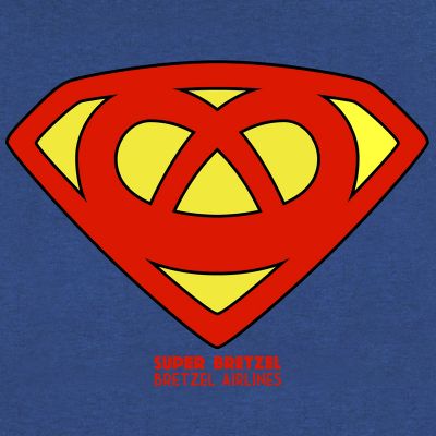 T-shirt cintré - SUPER BRETZEL - bleu royal