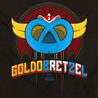 T-shirt - Goldo Bretzel Comics - noir