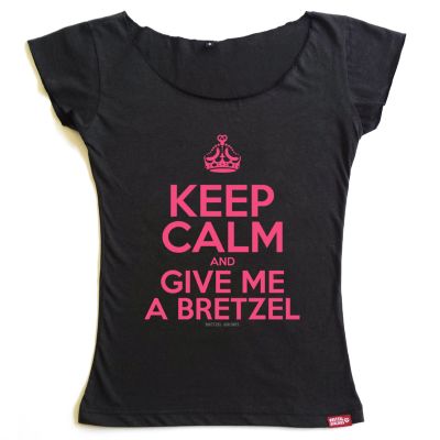 T-shirt cintré - KEEP CALM BRETZEL - gris anthracite