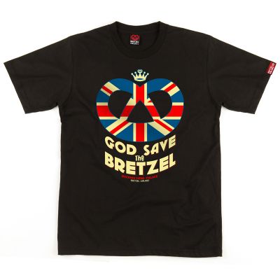 T-shirt - GOD SAVE BRETZEL - noir