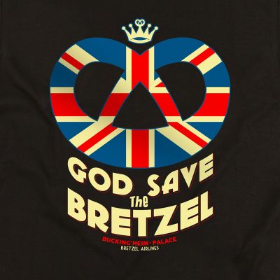 T-shirt - GOD SAVE BRETZEL - noir