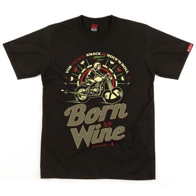T-shirt - BORN WINE - VIN D'ALSACE - noir
