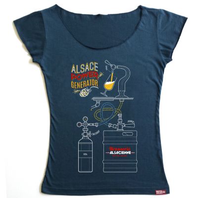 T-shirt cintré - TIREUSE ALSACE POWER - bleu fonce